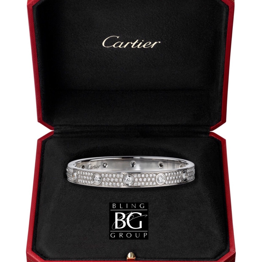 Cartier® 18k white gold 3.16 ct. Love bracelet!